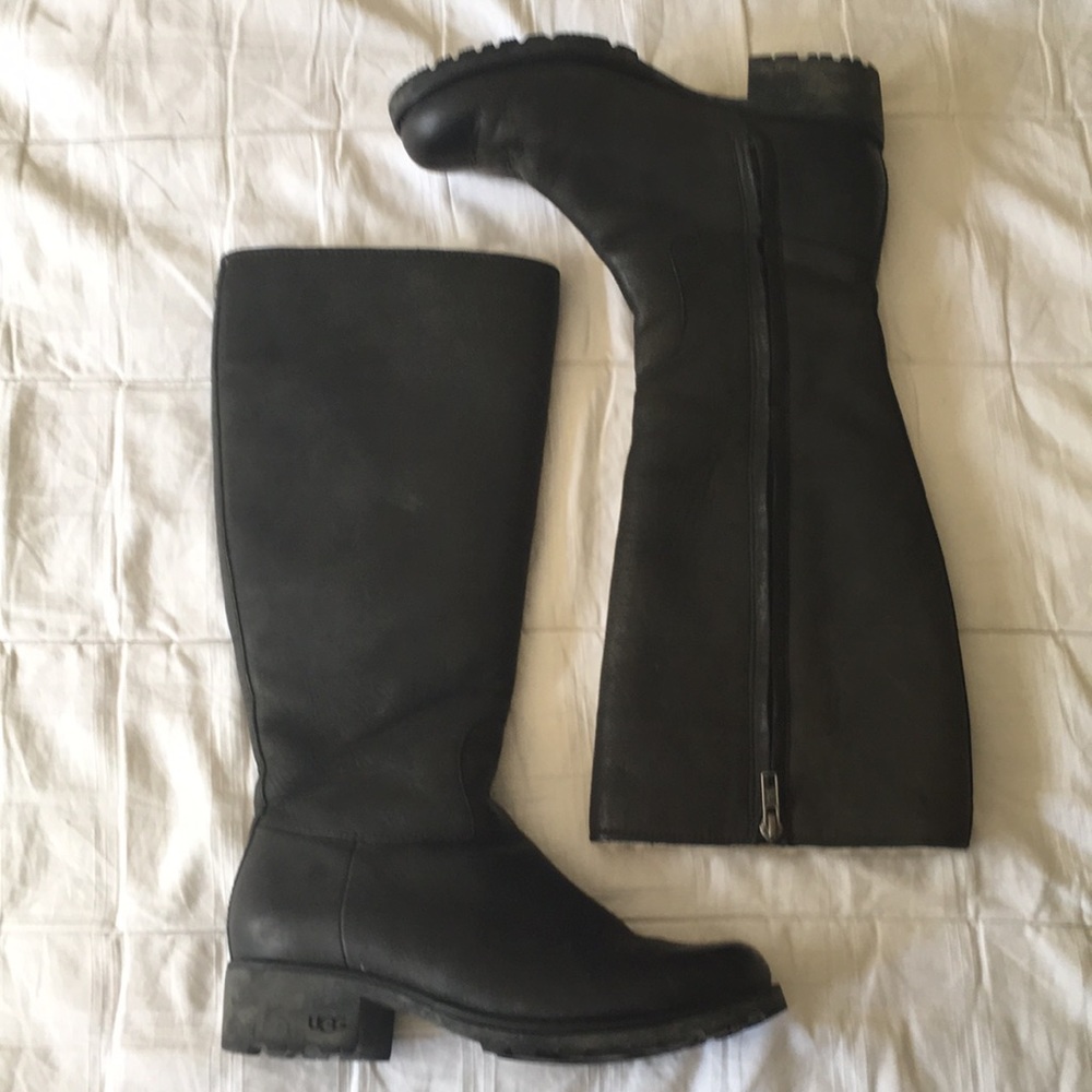 UGG LEATHER TALL BOOTS